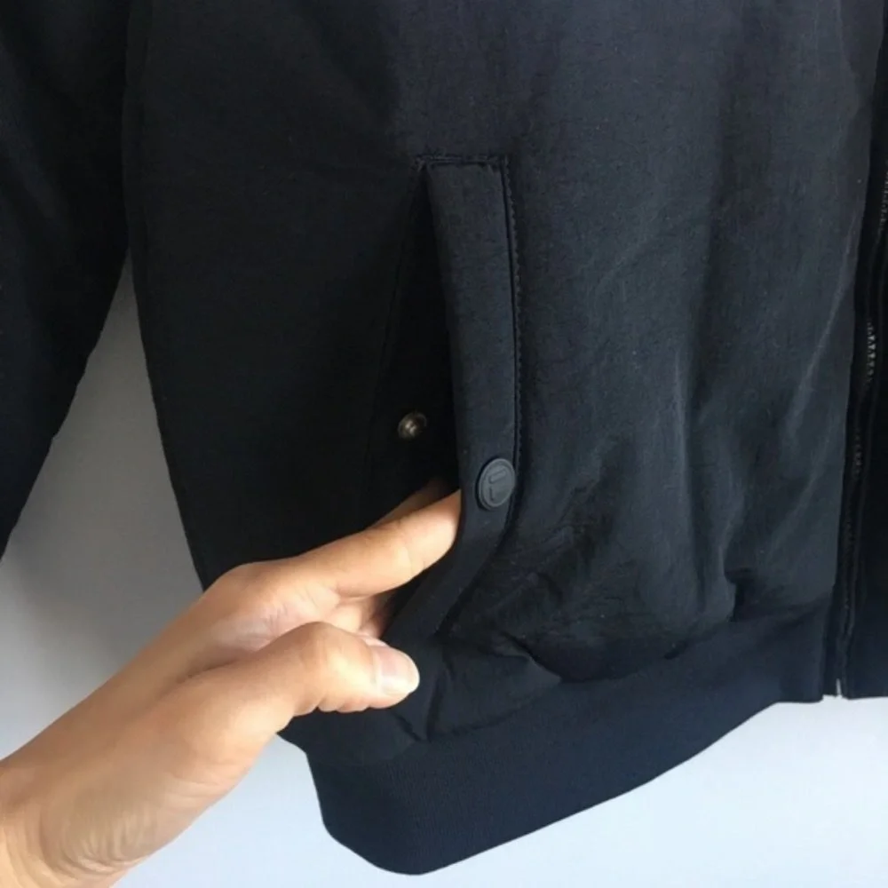 Fila Duccio Bomber Zip Up Black Jacket With Logo Small - Picture 7 of 11
